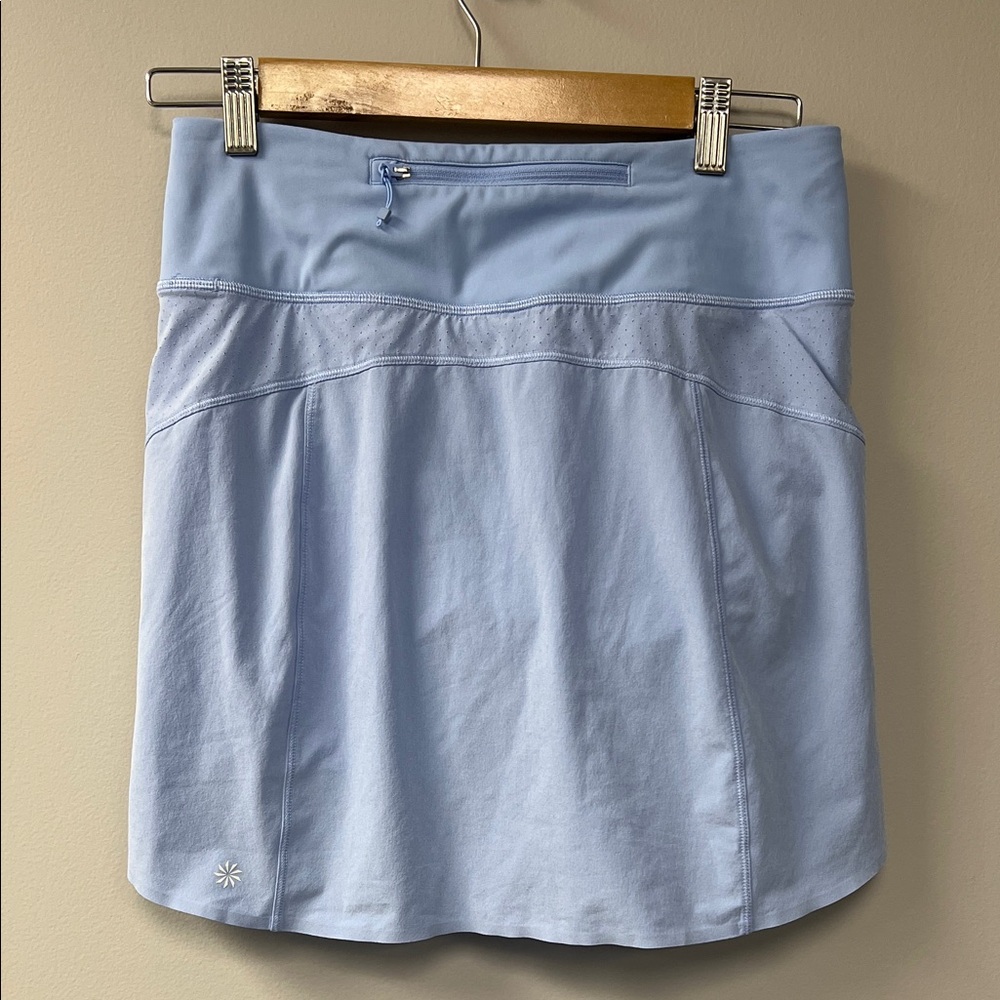 Athleta Pale Blue Performance Skort with Zip Pocket - Picture 2 of 7